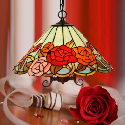 45 cm 1 Liicht Rose Tiffany...