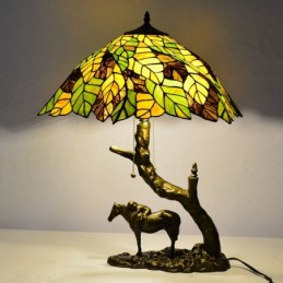 Glasfënsteren Tischlampe...