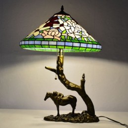 Glasfënsteren Tischlampe...