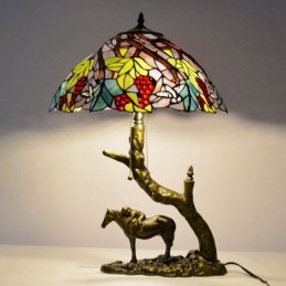 Glasfënsteren Tischlampe...