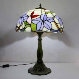 Retro Glasfaarf Tischlampe...