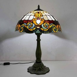 Antik Glasfaarf Tischlampe...